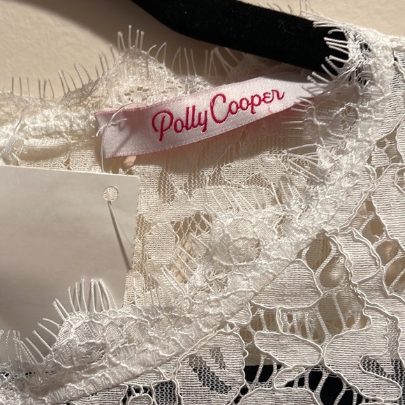 NWT- Polly Cooper fully lined White lace dress - Picture 2 of 8